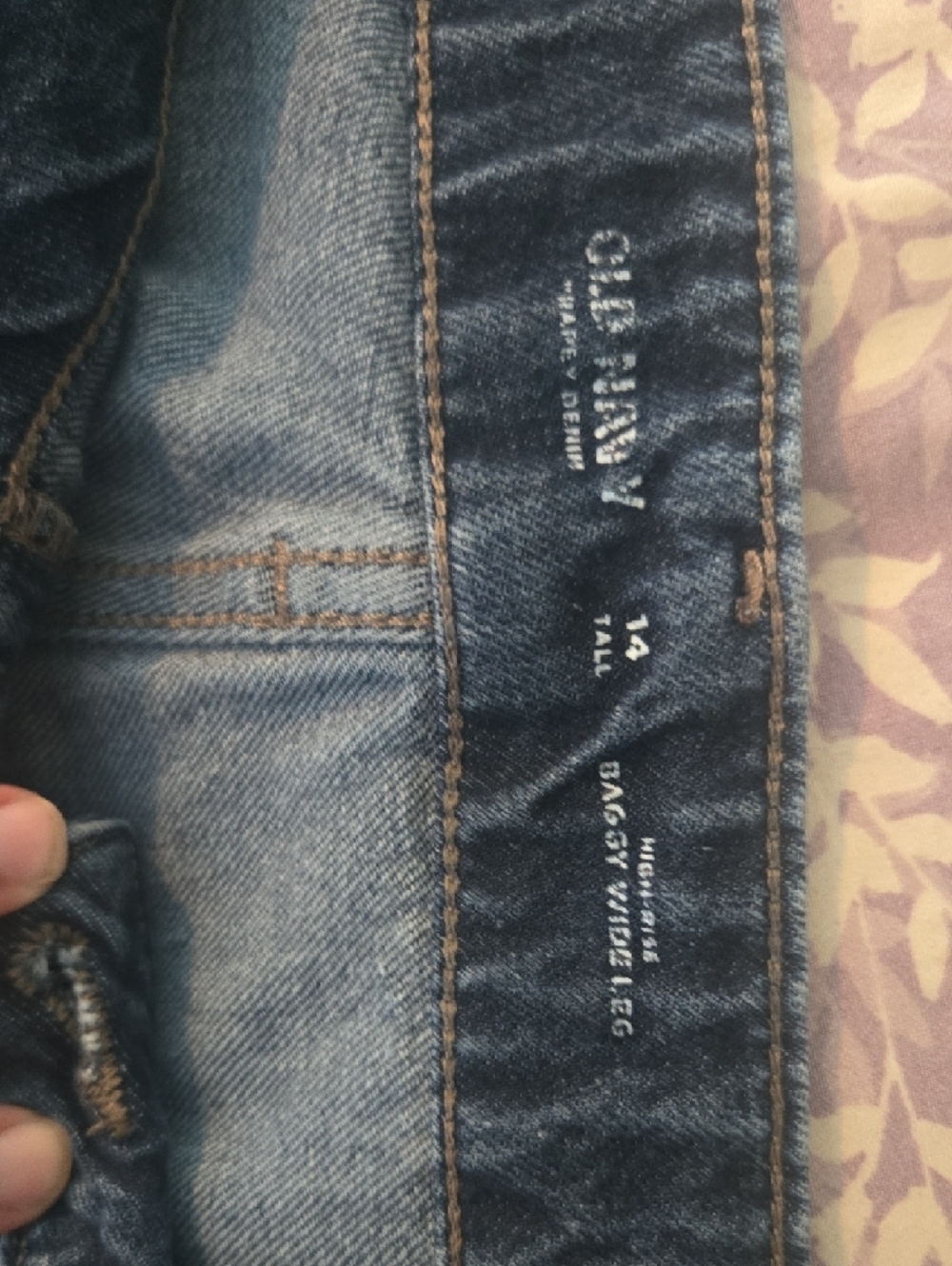 Old Navy Dark Blue Wide-Leg Denim Jeans - Picture 3 of 3